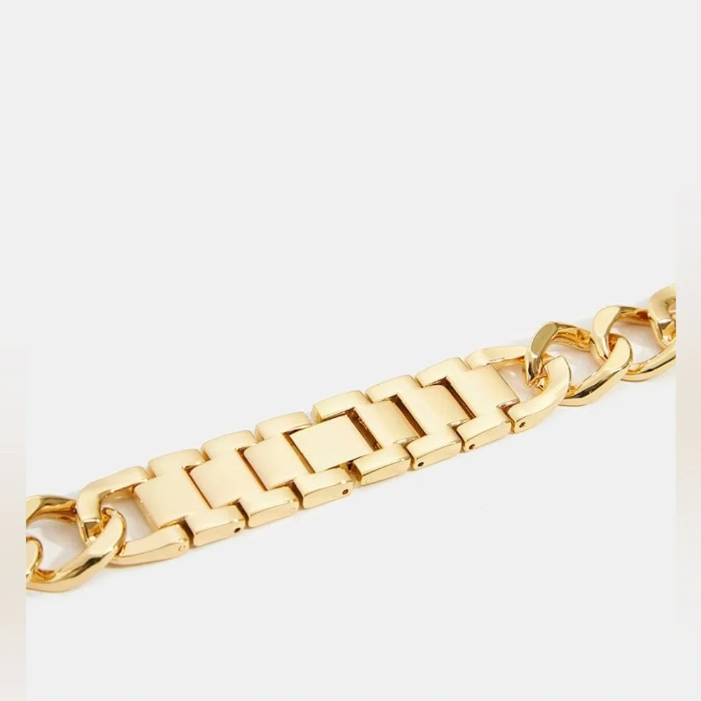 Apple watch strap 42mm 44mm 45mm cuban yellow gold stainless PVD plated iwatch